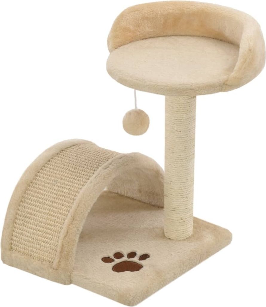 Katzen-Kratzbaum Sisal 40 cm Beige und Braun