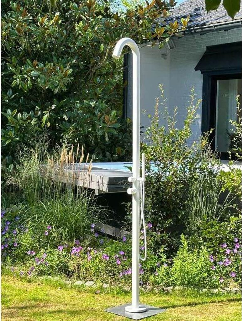 Eichenwald Modell 70 Gartendusche Sylt in Weiß