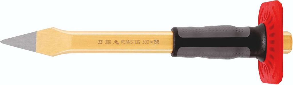 RENNSTEIG 321 250 0, Mauerwerkmeißel, Querschnittmeißel, Kunststoff, Gummi, Schwarz, Grau, 250 mm, 9 mm