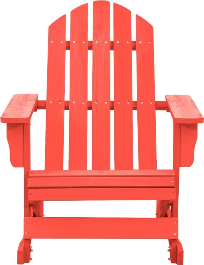 vidaXL Adirondack schommelstoel, massief grenenhout, rood Productafbeelding 