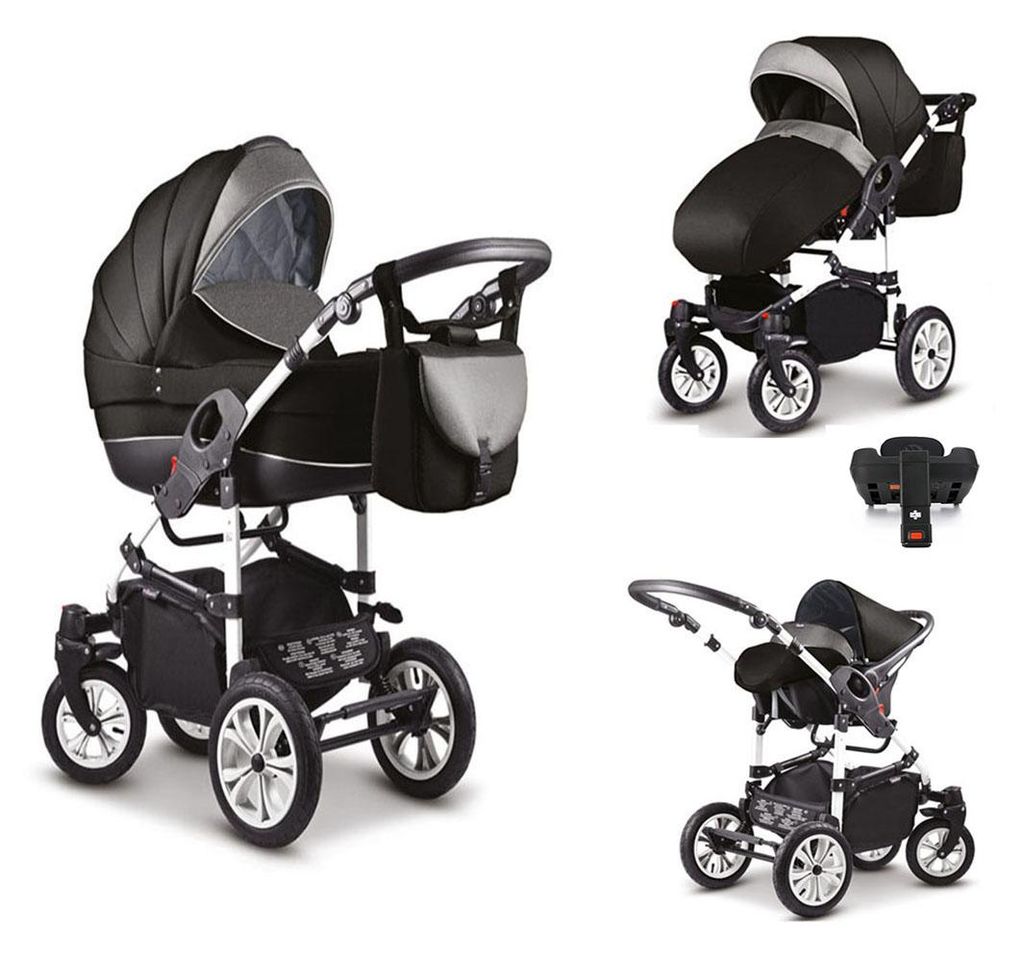 Kinderwagen-Set Craft 5 in 1 inkl. Sportsitz, Autositz, Iso Base und Zubehör - 17 Teile - in 18 Farben