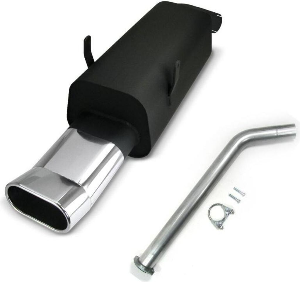 KDS Stahl Sport Auspuff DTM oval BMW E36 6 Zylinder 320i 323i Edelstahl Endrohr