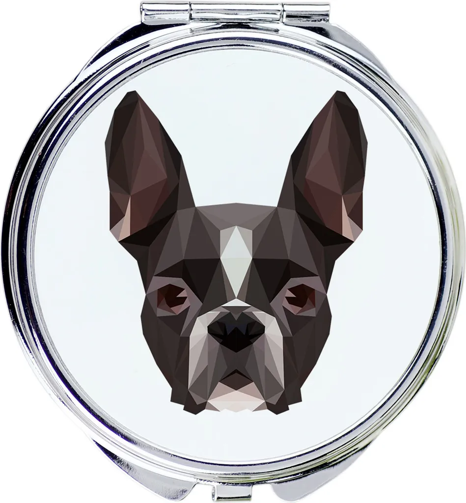 Specchio Geometrico Boston Terrier Art-Dog - Accessorio Minimal Chic - 1