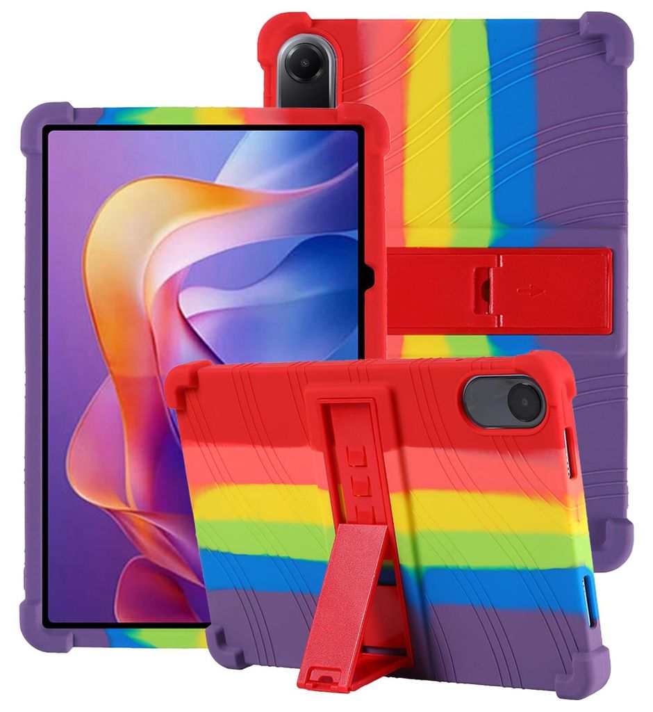 Tablet Hülle für Xiaomi Redmi Pad 2 11" 2025, Stoßfeste Weiches Silikon Schutzhülle mit Standfunktion Bunt