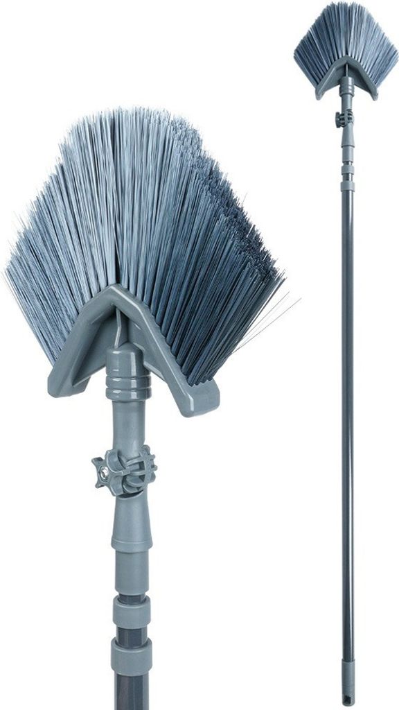 A telescopic duster brush with a fan-shaped brush head and an adjustable pole, shown against a white background.