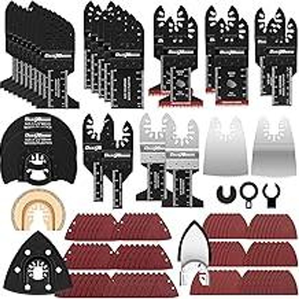 DazzBoom 135 tlg Multitool Sägeblätter, Mehrfachwerkzeug Zubehör Set für Holz Kunststoff Metall, Oszillierendes Sägeblatt Set Kompatibel mit m...