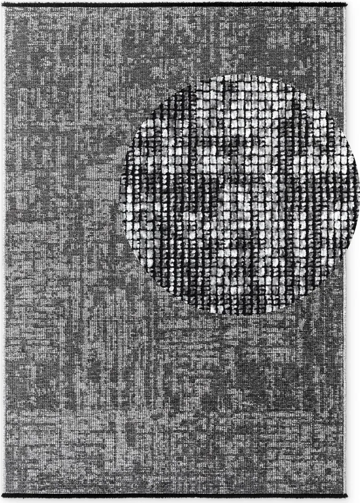 Tapis de Salon Gris Argent Prisma Poils Courts pour Décoration Chic