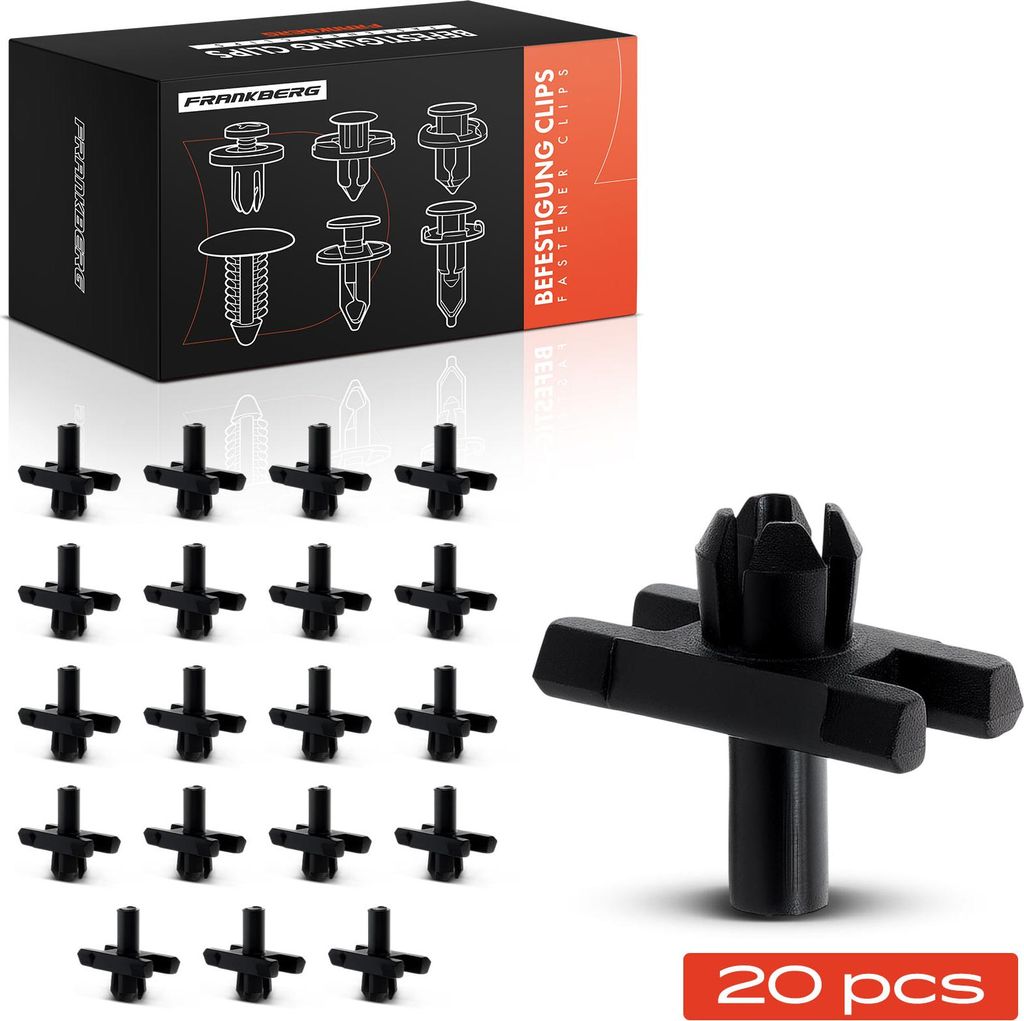 Frankberg 20x Befestigungsclips Radkasten für BMW 2.5-3.2 Coupe E3 E9 E21 E30 E46 E90