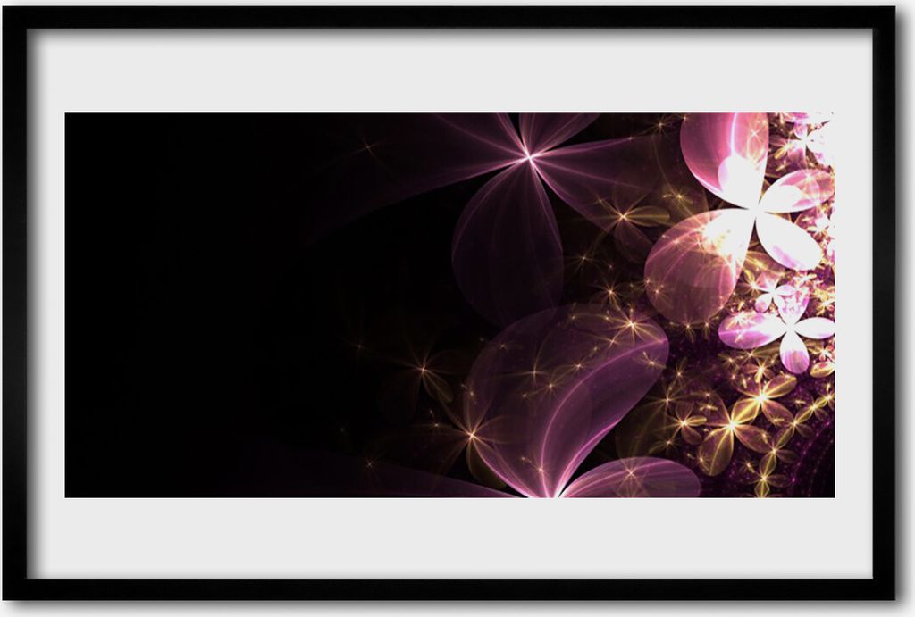 Bild 60x40 MDF-Rahmen Wandkunst Abstrakte Blumen-Kunst