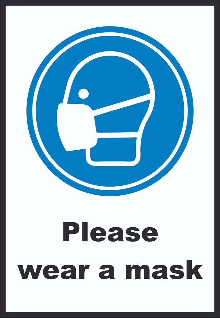 Please wear a mask Schild A1 (594x841mm)