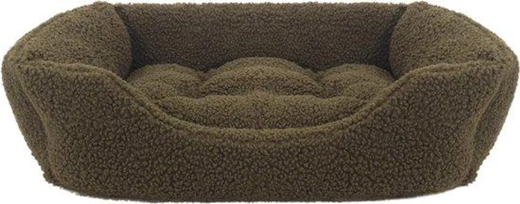 Couverture pour chien carrée taille moyenne verte en polaire douce