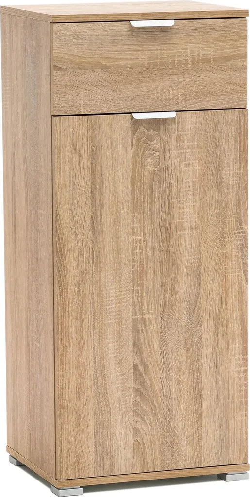 Milani Home Armadietto 45x38x103 cm Marrone Chiaro 1 Anta 1 Cassetto