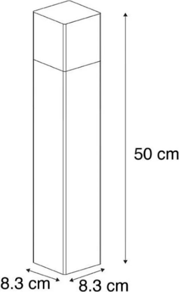 Borne Extérieure Étanche IP44 Noire 50cm - Douille E27 Haute Qualité - 4