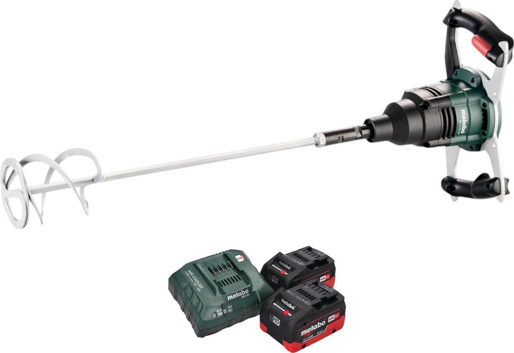 Metabo RW 18 LTX 120 Akku Rührwerk 18 V 40 l Mischmenge 2x LiHD Akku 8,0 Ah + Ladegerät