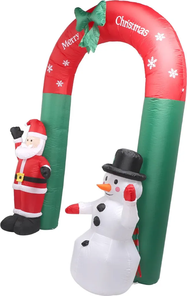 Arche gonflable Noël 2.4m étanche avec éclairage LED extérieur 220V
