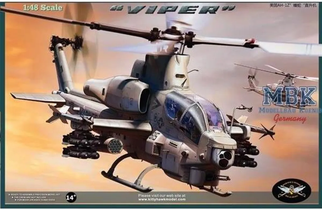 Maquette Bell AH-1Z Viper 1/48 Kitty Hawk avec Photodécoupe