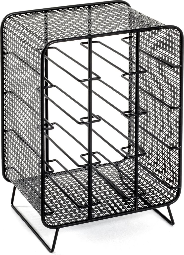 HAKU Möbel Flaschenregal Weinregal schwarz - Metall, B/H/T: 30x46x24 cm