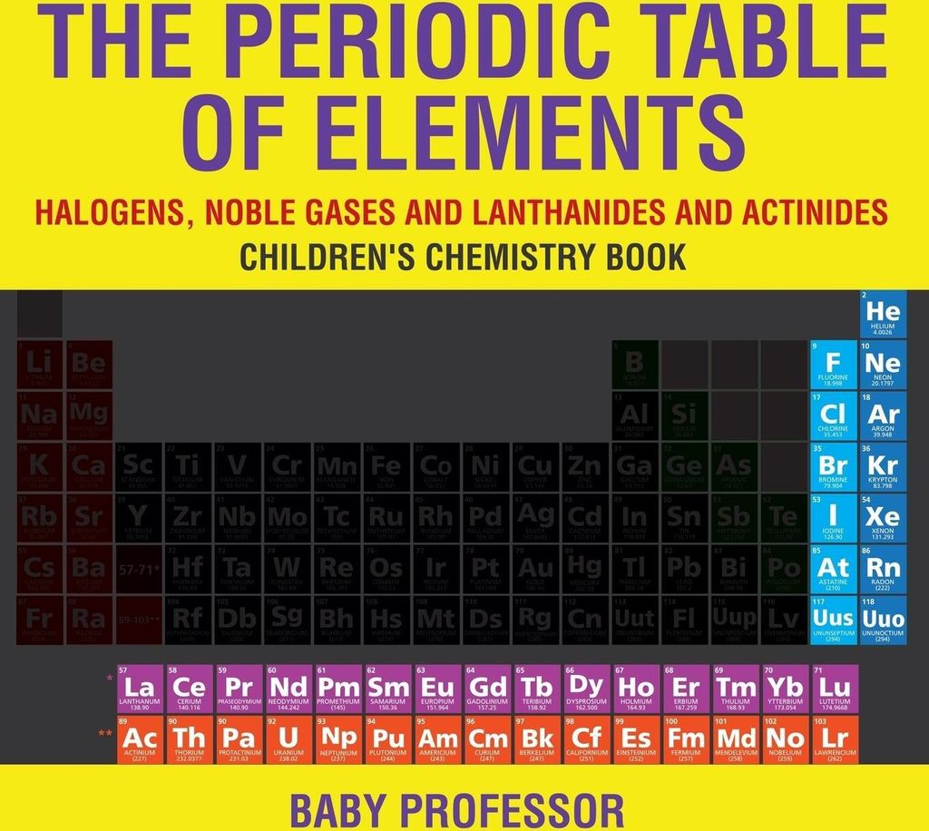 The Periodic Table of Elements - Halogens, Noble Gases and Lanthanides and Actinides | Children's Chemistry Book