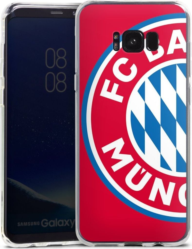 DeinDesign Handyhülle für Samsung Galaxy S8 Plus Silikon Hülle Case Smartphone Schutzhülle FC Bayern München FCB Offizielles Lizenzprodukt