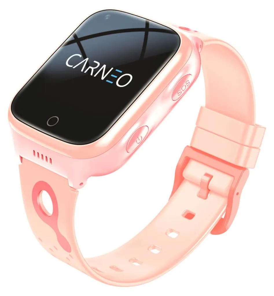 Montre Connectée Enfant CARNEO GuardKid+ 4G Platinum Rose avec GPS
