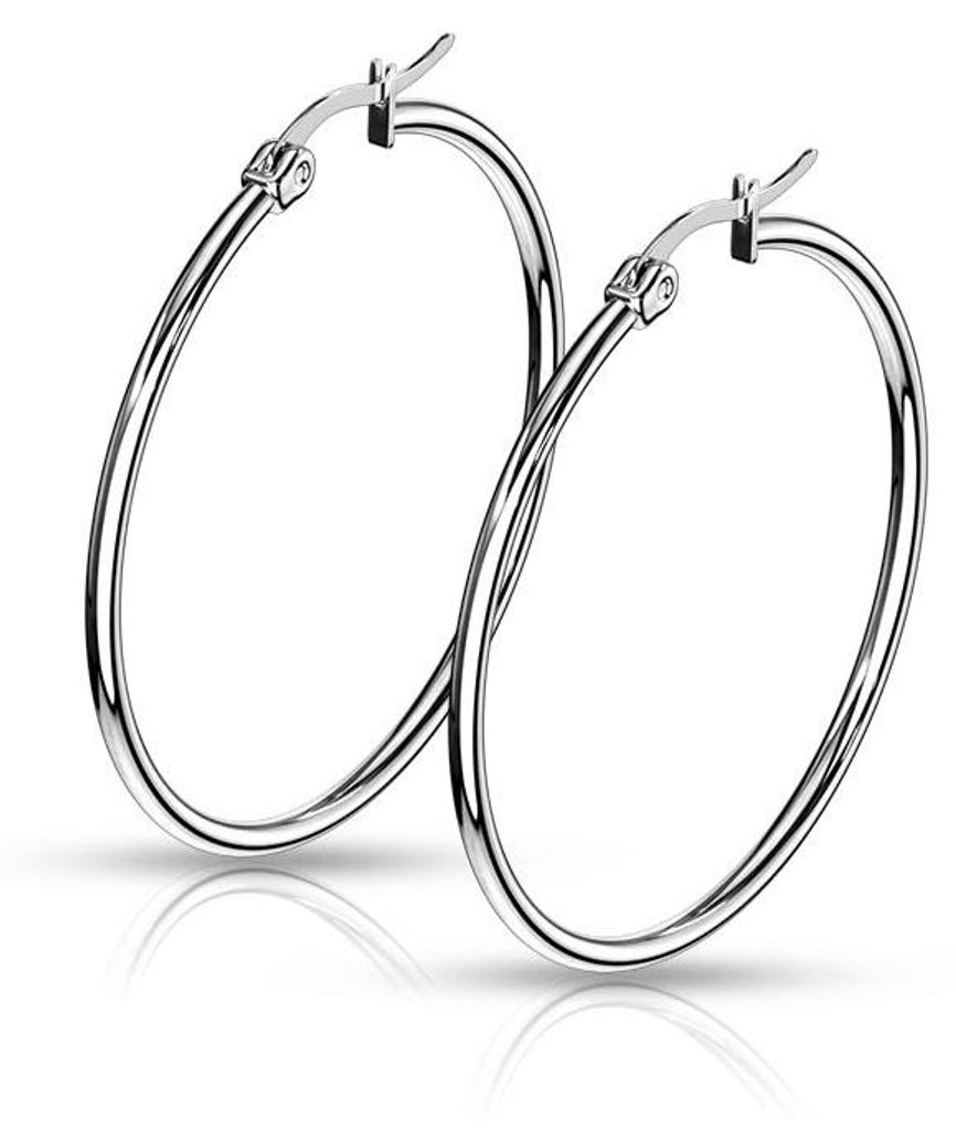 Creolen Ohrringe aus Edelstahl 40 mm Produktbild 