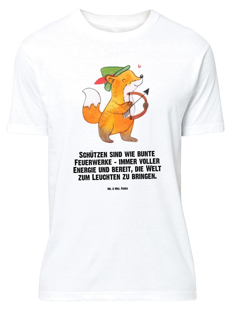 Mr. & Mrs. Panda Größe L T-Shirt Schütze Astrologie - Weiß Produktbild 