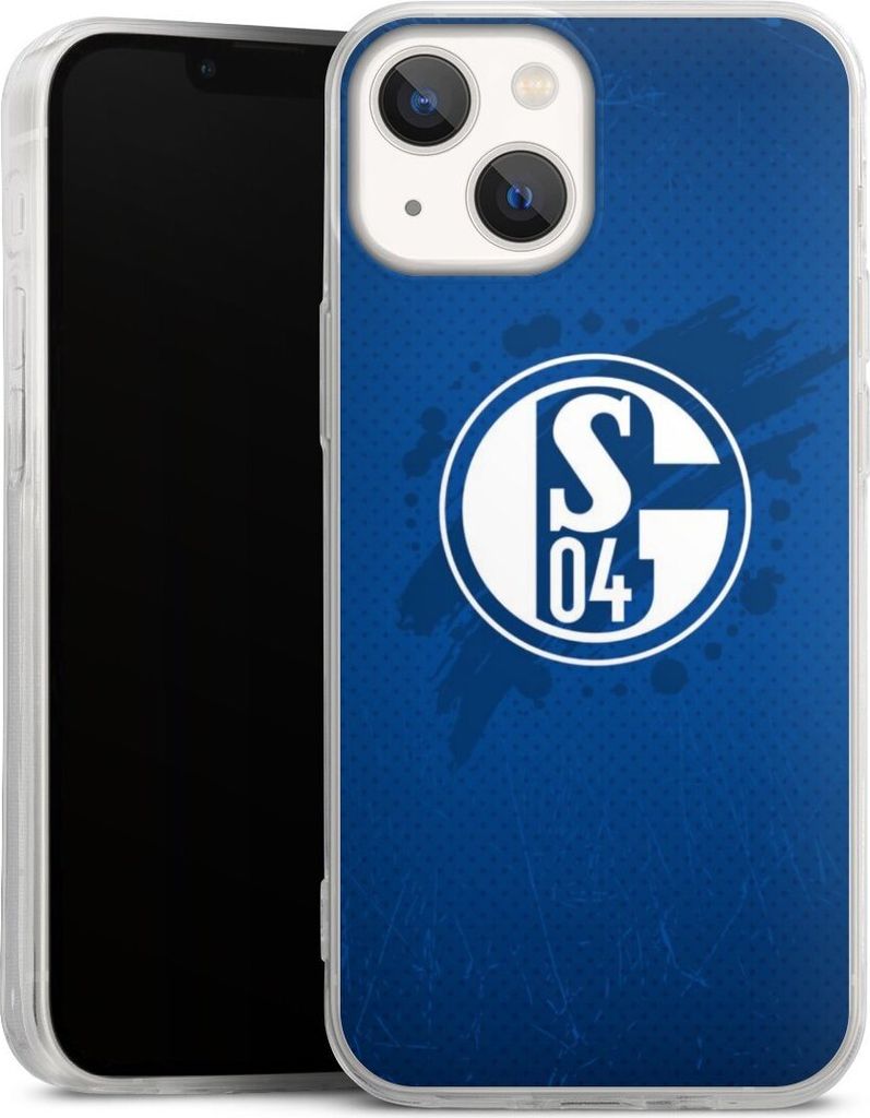 DeinDesign Slim Hülle für Apple iPhone 13 Mini Silikon Case Ultra Dünn Handyhülle Bundesliga FC Schalke 04 Offizielles Lizenzprodukt