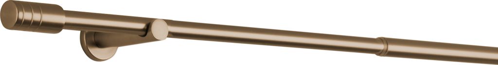 Komplettgarnitur Rille Gardinenstange Stilgarnitur ausziehbar Farbe: Gold, Größe: 210-400 cm