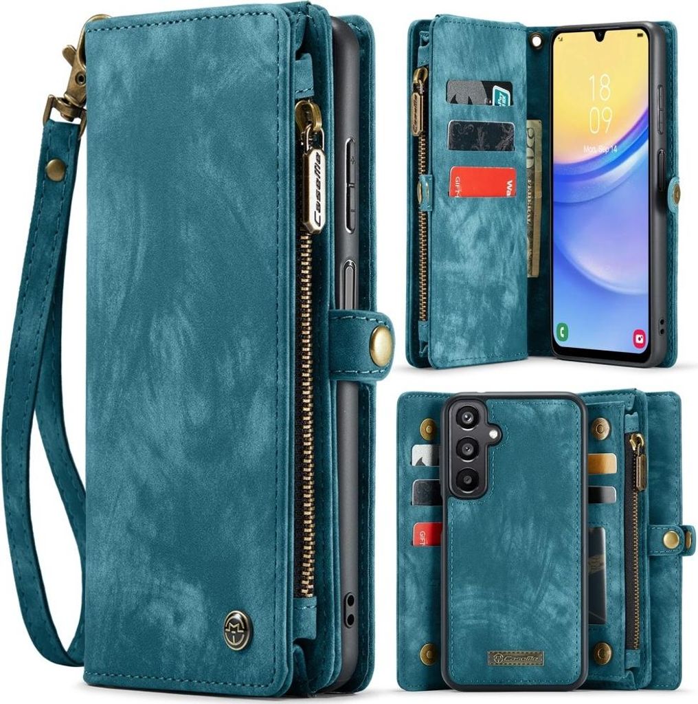 Samsung Galaxy A16 Hülle - CaseMe 008 2-in-1 Klapphülle & Back Cover mit Brieftasche - Blau
