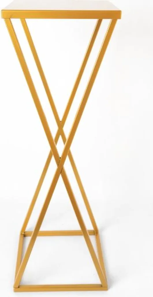 Support de Pot de Fleurs Design Loft Doré - Structure Acier 70cm - 3