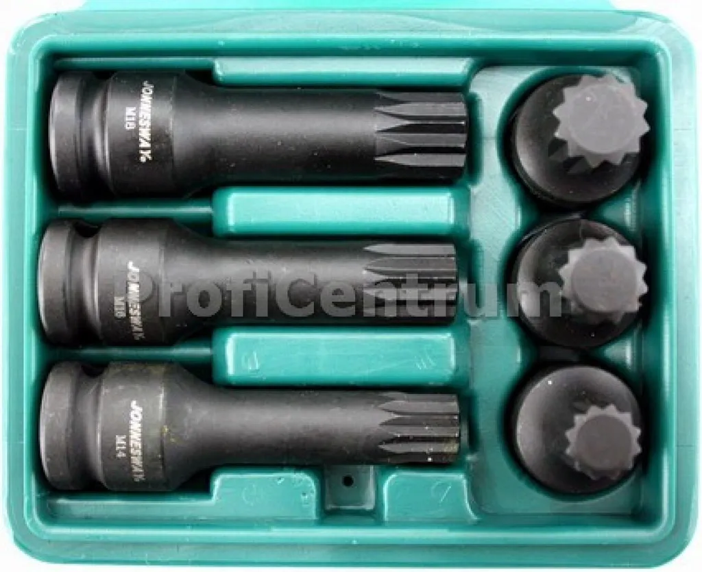 Douilles XZN 1/2 en Chrome Molybdène - Set de 6 Embouts Spline Ultra Résistants