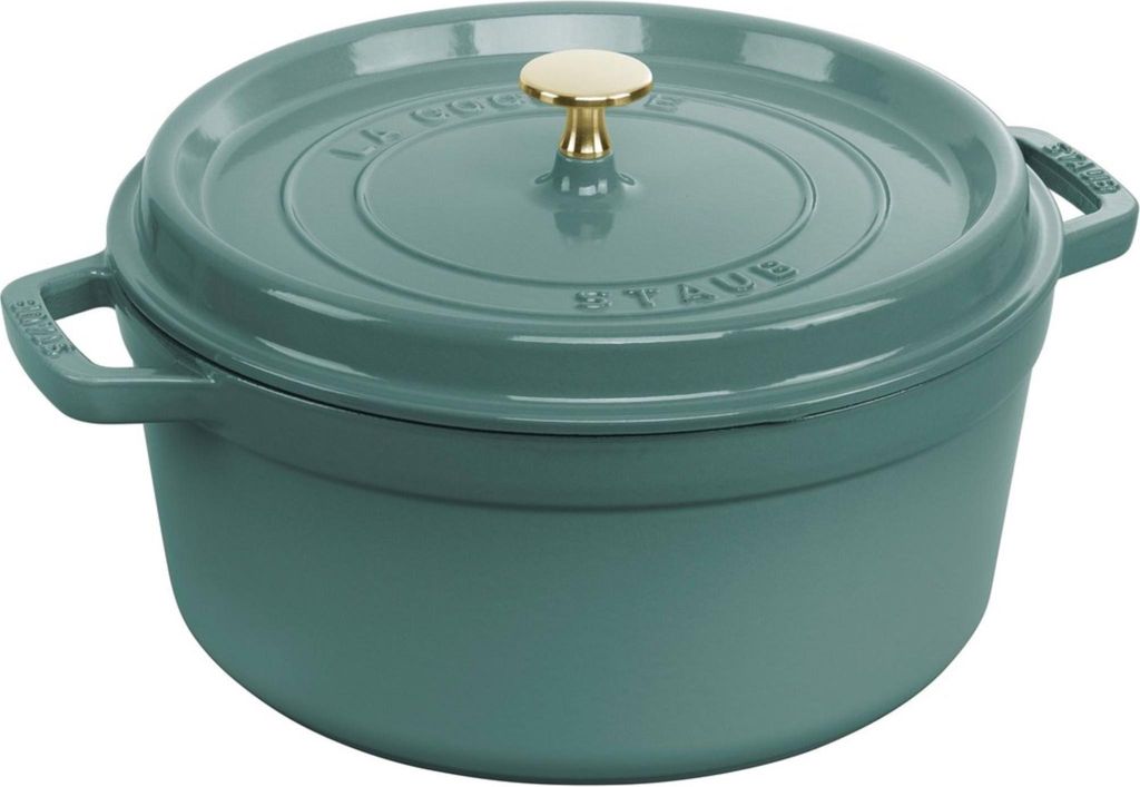 Staub Cocotte, 26 cm | Eukalyptus | rund | Gusseisen La Cocotte Eukalyptus