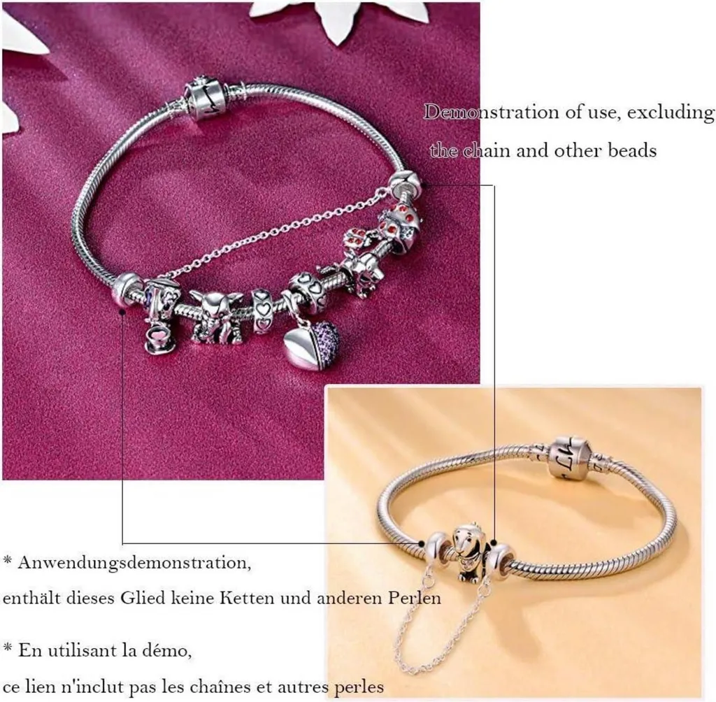 Évitez la Perte de vos Charms avec cette Chaîne de Sécurité Argent 925 - 5