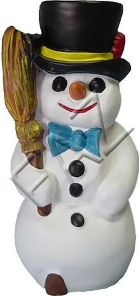 Sculpture Bonhomme de Neige Jardin en Résine Résistante Déco Noël