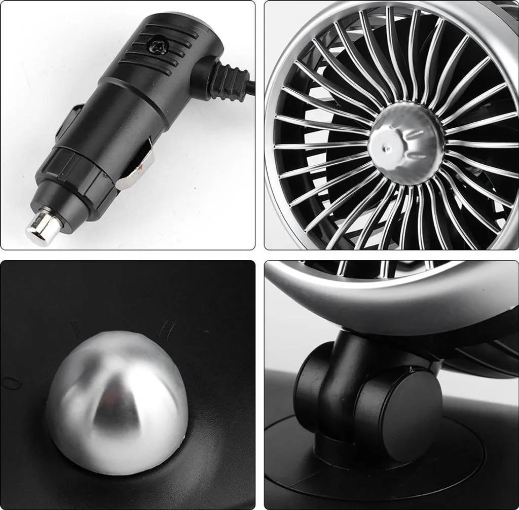 Ventilateur de voiture 12V idéal pour les longs trajets et les bouchons