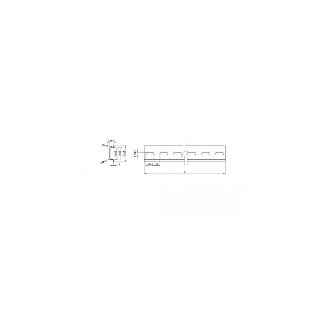 Delock 66192 DELOCK Hutschiene 35 x 7,5 mm (25 cm) Stahl - 2