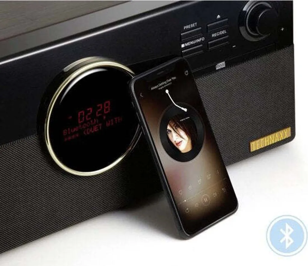 Technaxx TX-137 Microchaîne pour Numériser Vinyles et Écouter Radio DAB+ - 10