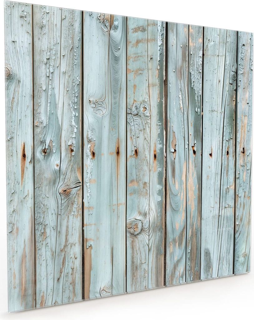 Küchenrückwand Spritzschutz Glas mit Motiv Verwittertes Holz 40 x 40 cm