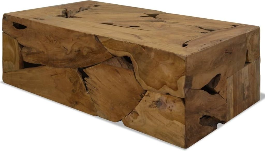 Couchtisch 90x50x30 cm Teakholz Braun