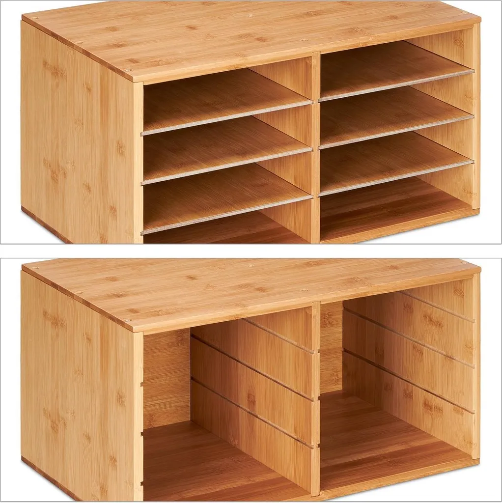 Trieur à documents en bois de bambou - Rangement A4 écologique et solide