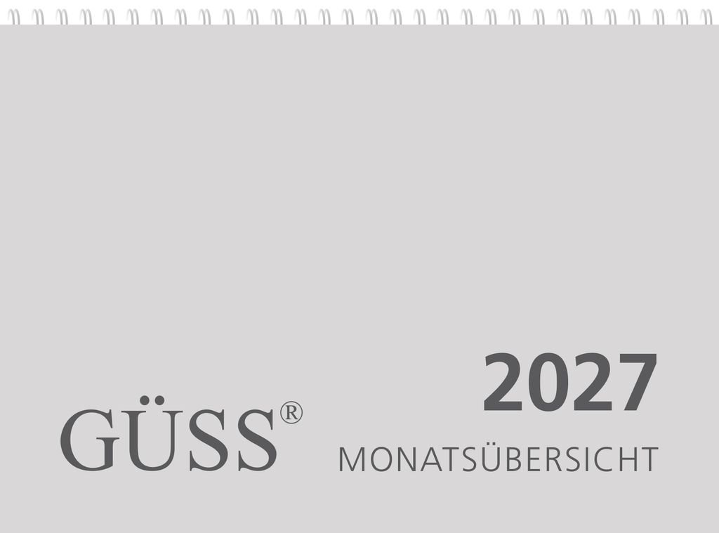 2027 GÜSS Monatsübersicht DIN A4 Produktbild 