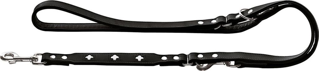 Hunter Verst. Führleine Swiss 13/200 Ökoleder schwarz/ Nappa schwarz