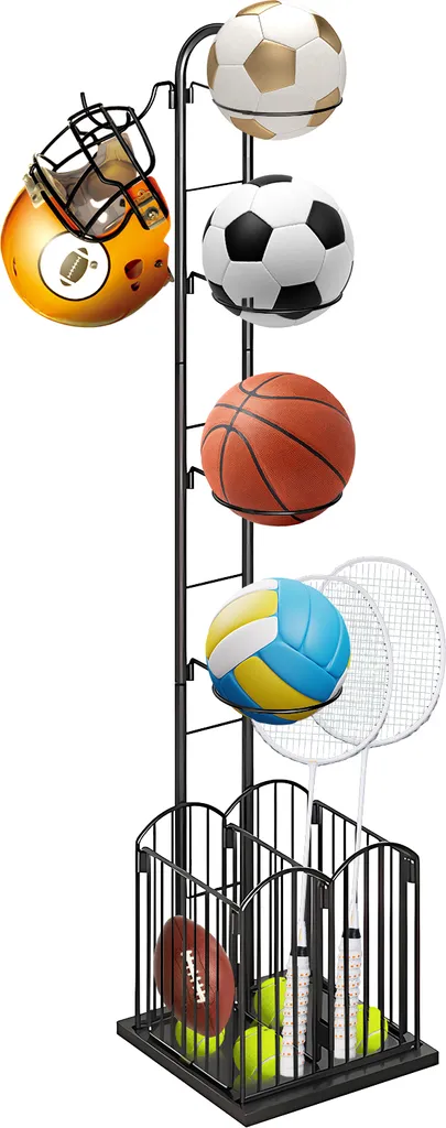 Rack pour Ballons Vertical Support de Rangement pour Garage et Club