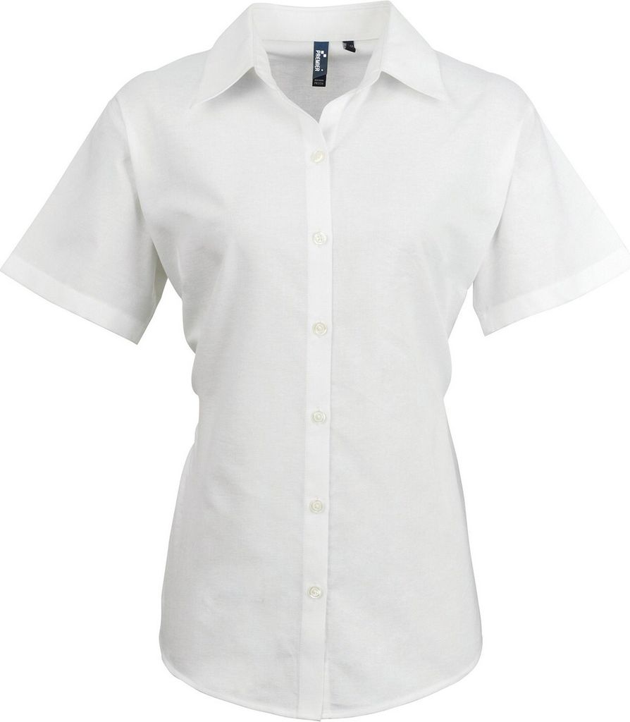 Premier - "Signature" Hemd für Damen kurzärmlig PC7186 (36 DE) (Weiß)