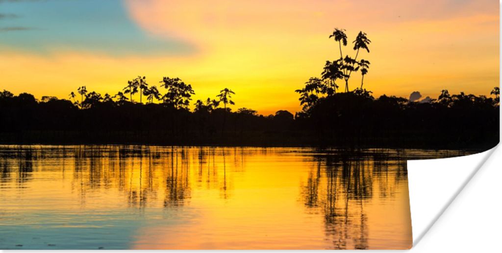 MuchoWow Poster Wasser - Natur - Sommer - Himmel 160x80 cm - Foto Poster