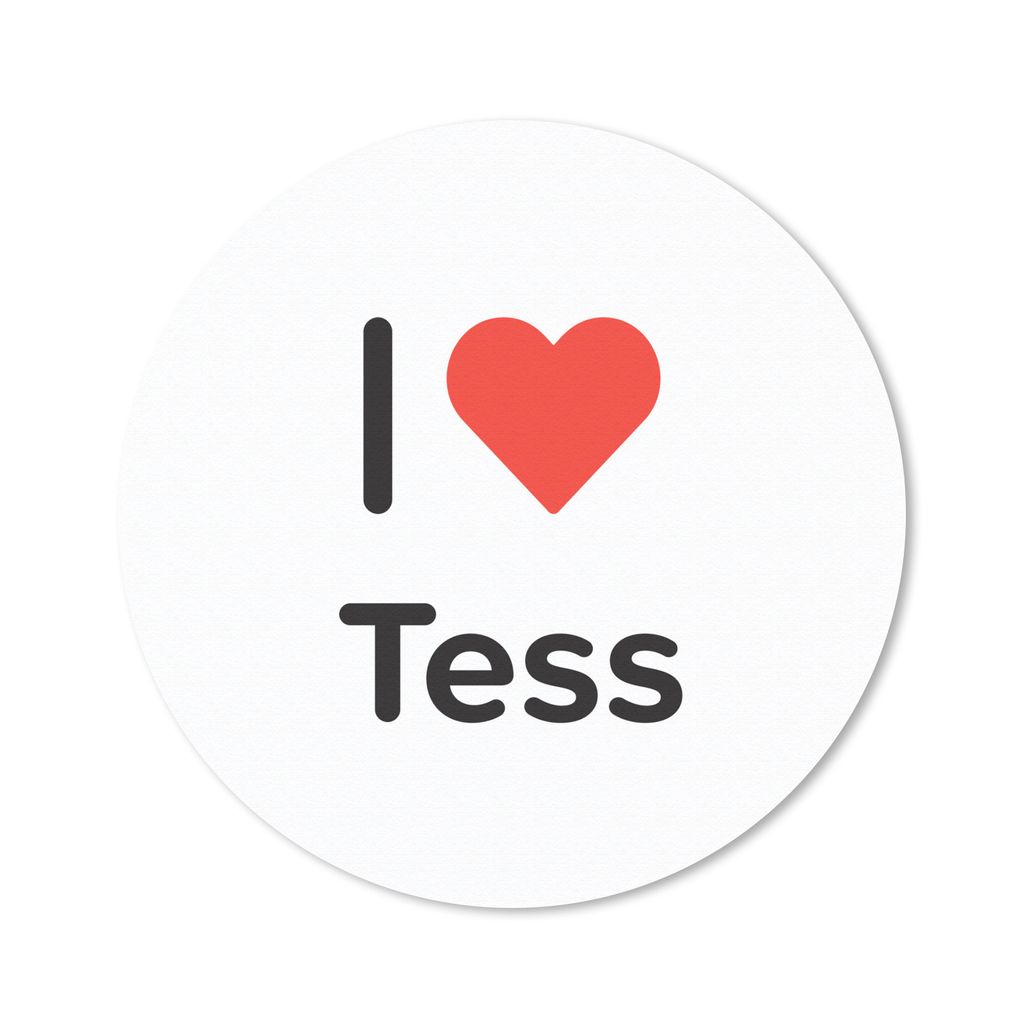 MuchoWow Mauspad Mousepad Ich liebe - Tess - Mädchen 30x30 cm - Mousepads - Maus Mat - Pad - Mausunterlage - Tischunterlage - Schreibtischmatten