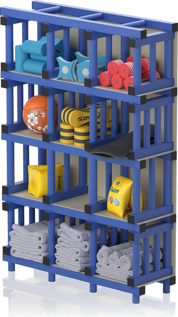 Sport-Thieme Aufbewahrungsregal für Schwimmbad-Equipment by Vendiplas, Blau