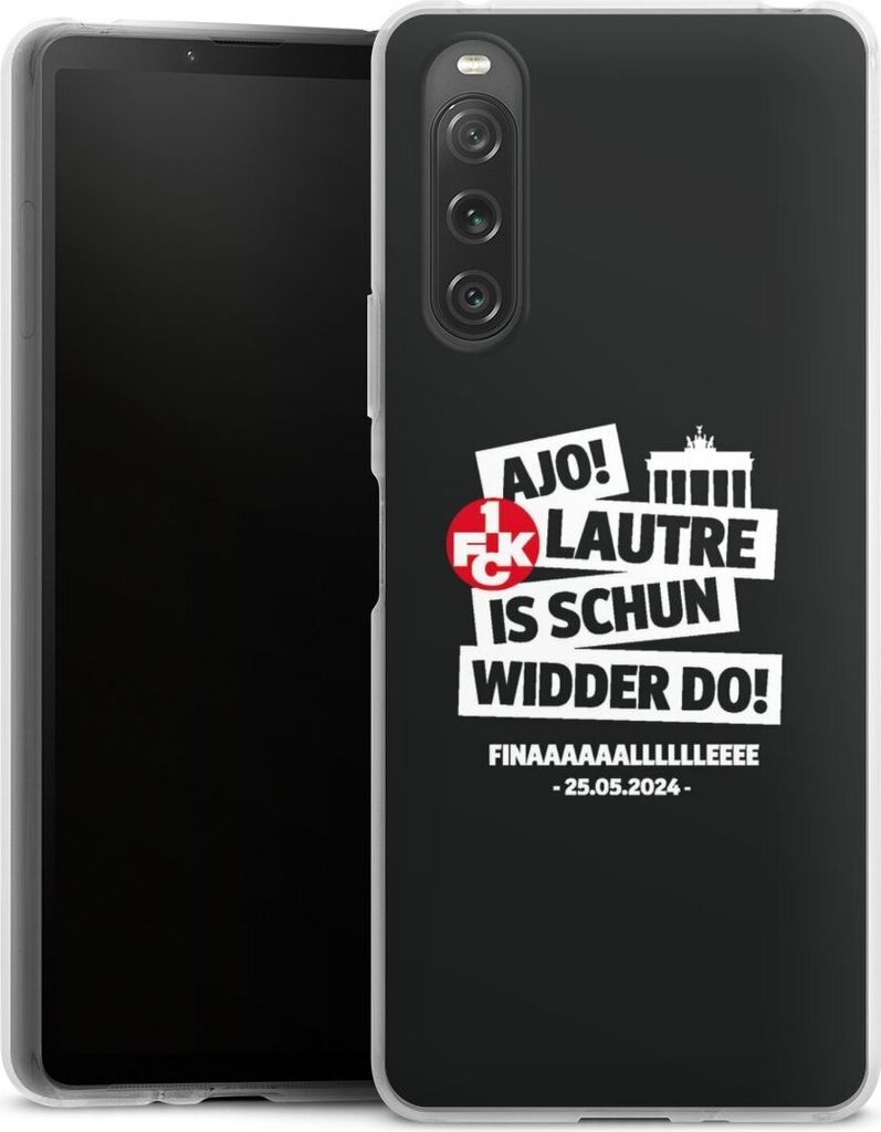 DeinDesign Handyhülle für Sony Xperia 10 V Silikon Hülle Case Smartphone Schutzhülle 1. FC Kaiserslautern 1. FCK Pokal Finale 2024
