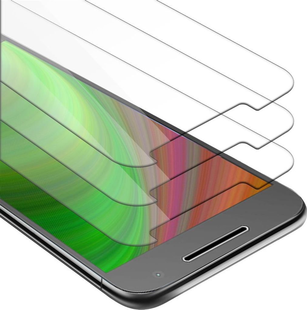 Cadorabo 3x Panzer Folie für Motorola MOTO G4 PLUS Schutzfolie in Transparent Folie Tempered Display-Schutzglas