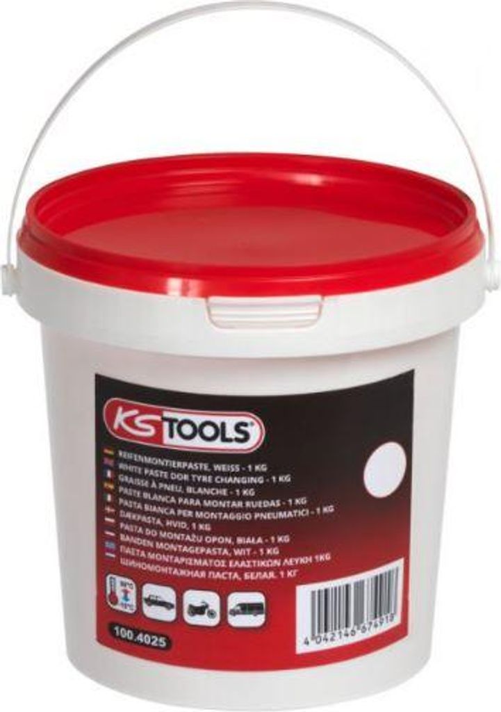 Seau de graisse à pneus blanche KS TOOLS 1 kg - 100.4025 Image du produit 